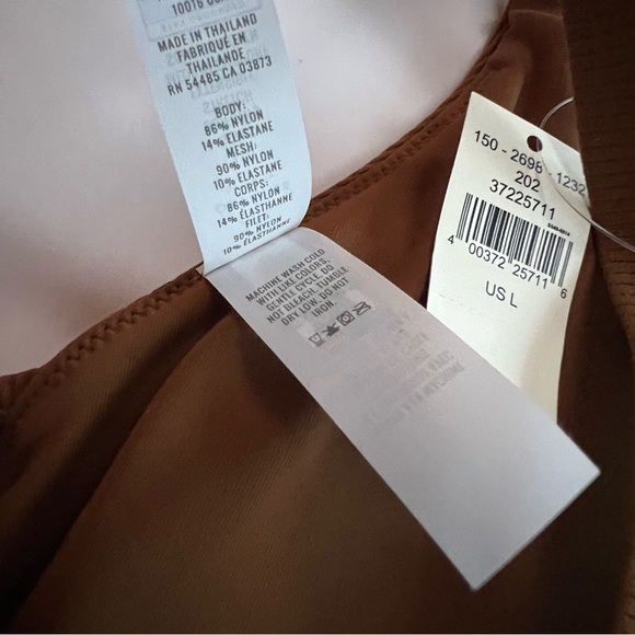 Offline by aerie Ribbed plunge sports bra Ladies size large medium brown - Picture 7 of 7